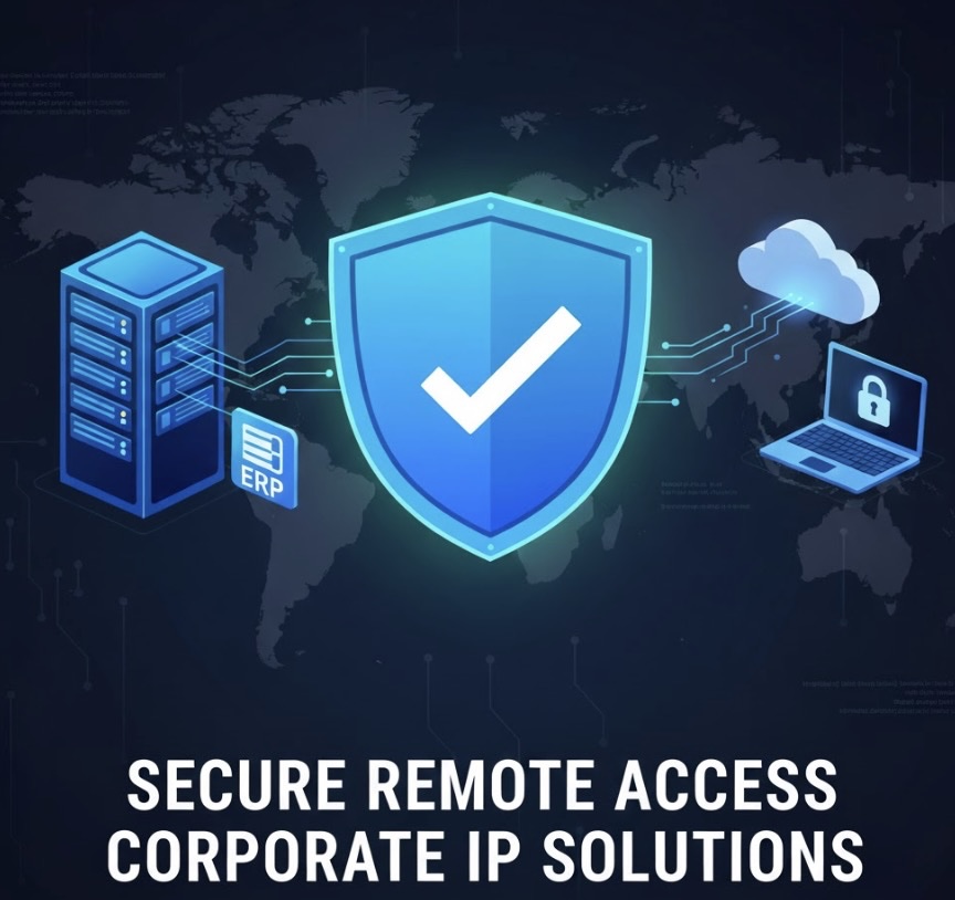 루젠VPN LuzenVPN 기업 서버와 원격 접속을 상징하는 보안 이미지